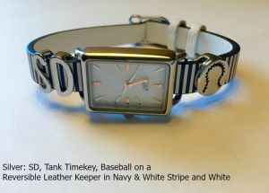 KEEP PADw - silver on stripe & watch